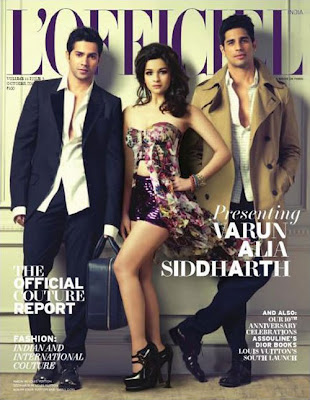 Alia, Siddharth, Varun on L’Officiel Alia, Siddharth, Varun on L’Officiel
